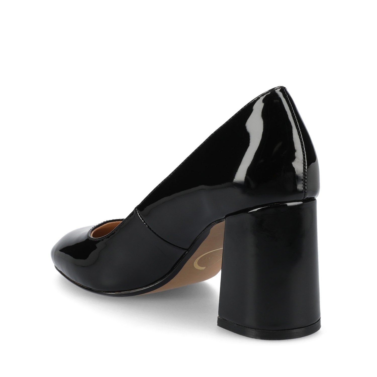 SERAPHINA BLOCK PUMP HEELS - Black Patent