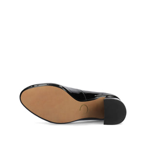 SERAPHINA BLOCK PUMP HEELS - Black Patent
