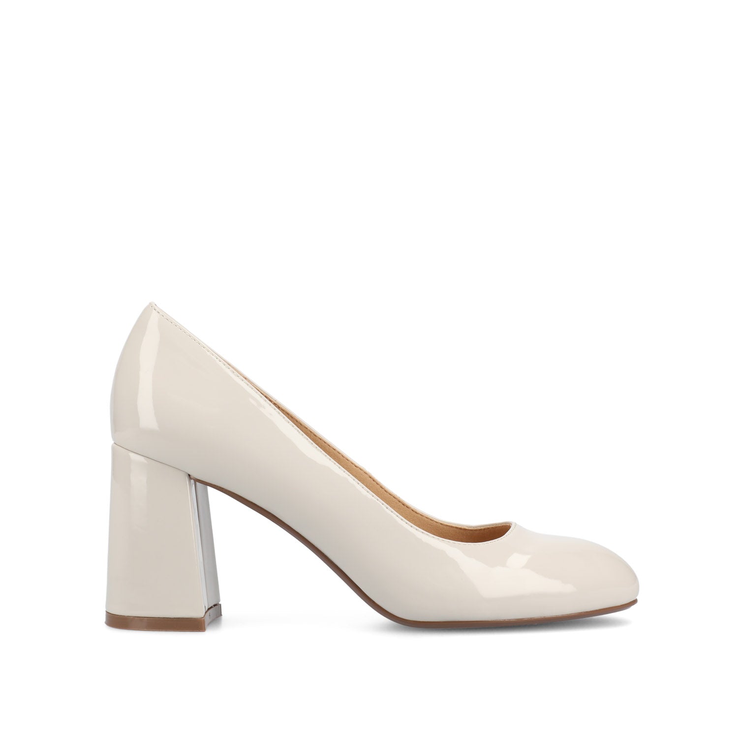 SERAPHINA BLOCK PUMP HEELS - Bone Patent