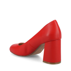 SERAPHINA BLOCK PUMP HEELS - Red PU