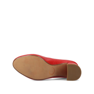 SERAPHINA BLOCK PUMP HEELS - Red PU