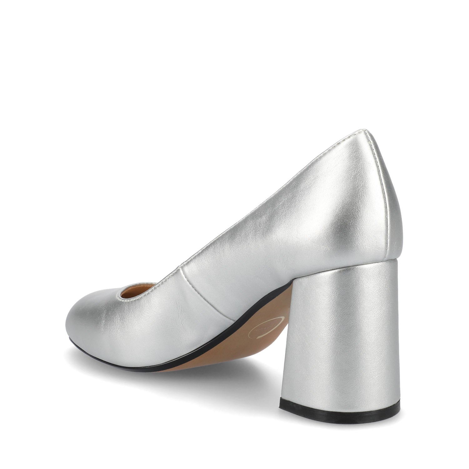 SERAPHINA BLOCK PUMP HEELS - Silver PU