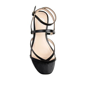 SERISSA CRISSCROSS SANDAL IN VEGAN LEATHER - Black