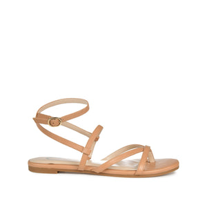 SERISSA CRISSCROSS SANDAL IN VEGAN LEATHER - Tan