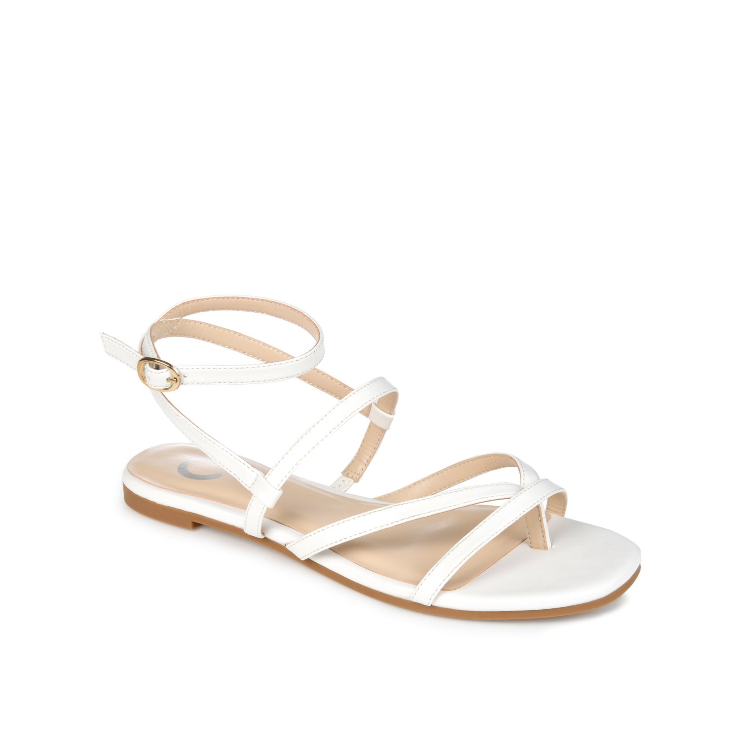 SERISSA CRISSCROSS SANDAL IN VEGAN LEATHER - White