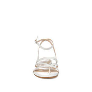 SERISSA CRISSCROSS SANDAL IN VEGAN LEATHER - White