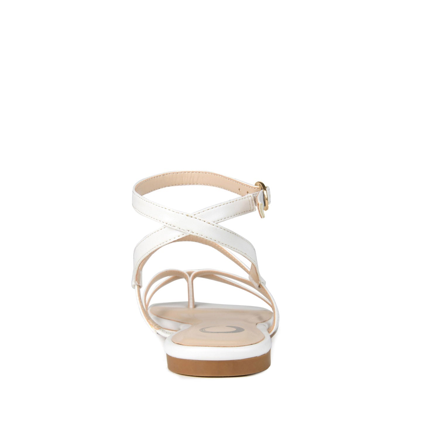 SERISSA CRISSCROSS SANDAL IN VEGAN LEATHER - White
