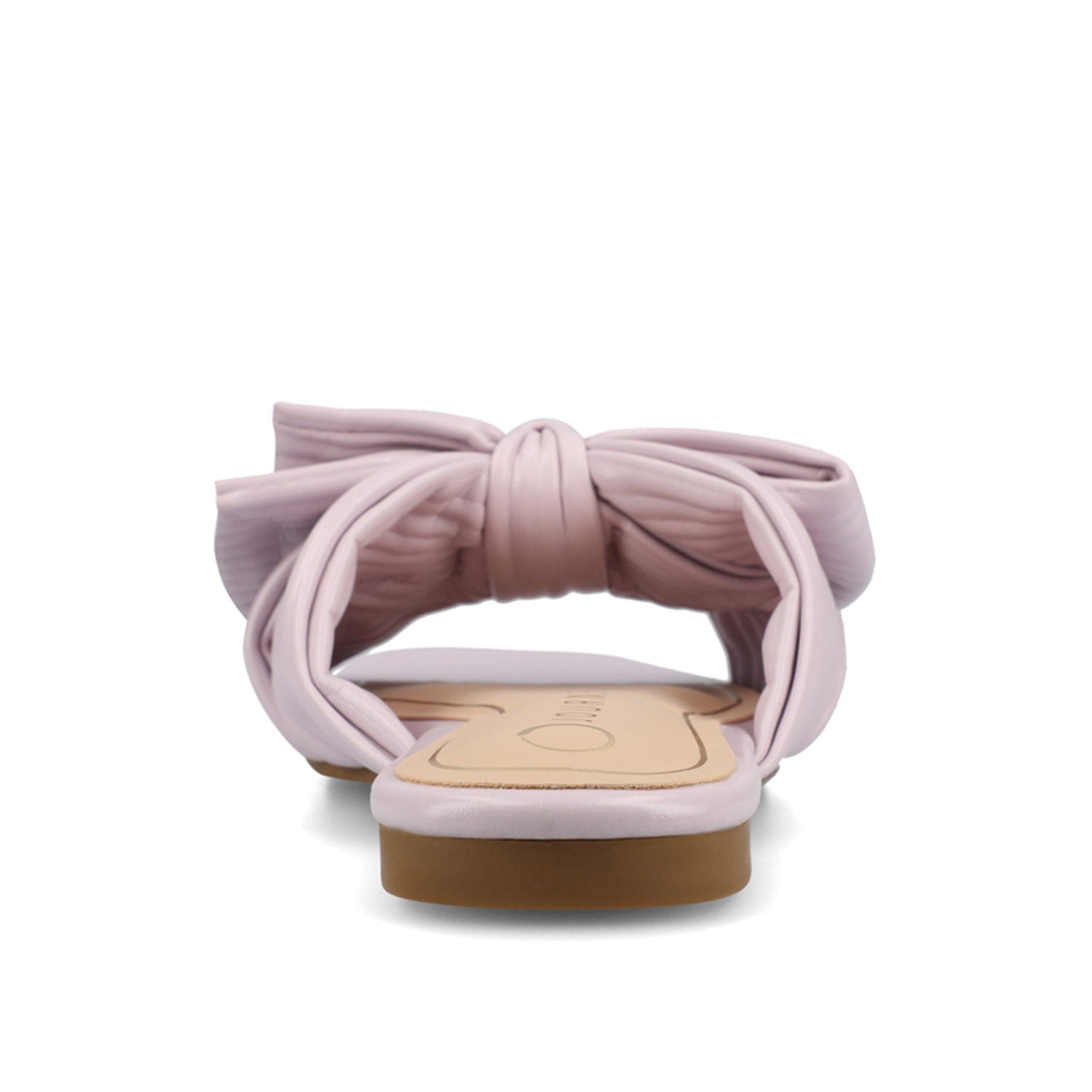 SERLINA PLEATED SLIDE SANDALS IN FOIL - Lilac