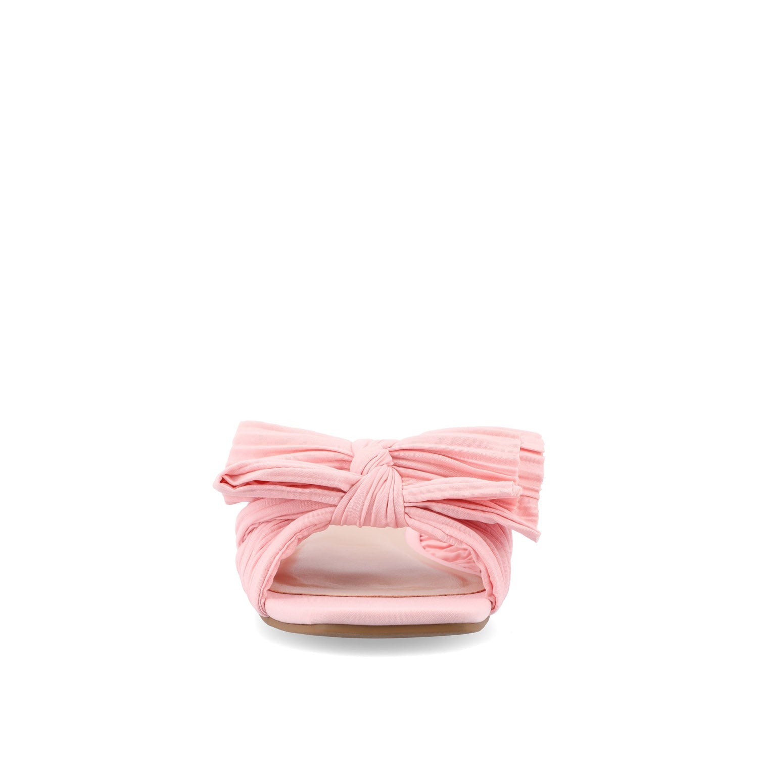 SERLINA PLEATED SLIDE SANDALS IN WIDE - Pink
