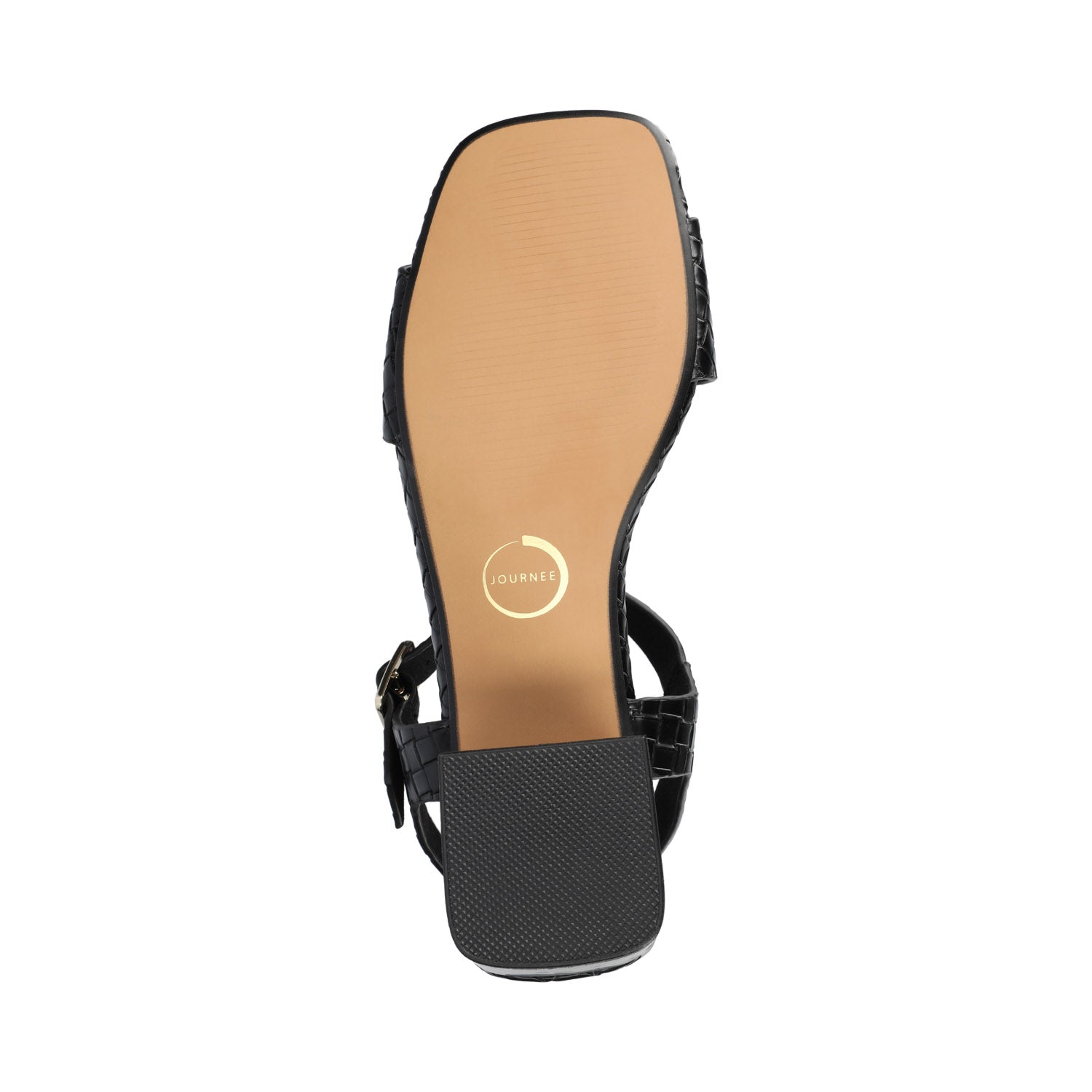 SHAINA OPEN TOE HEELS - Black Woven