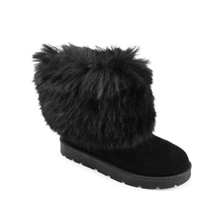 SHANAY SLIPPER BOOTIES IN FAUX SUEDE