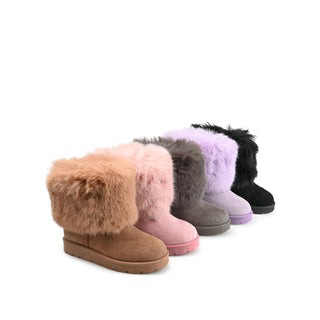 SHANAY SLIPPER BOOTIES IN FAUX SUEDE