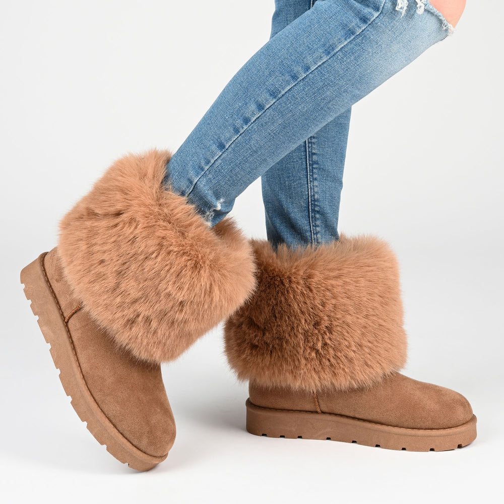 SHANAY SLIPPER BOOTIES IN FAUX SUEDE