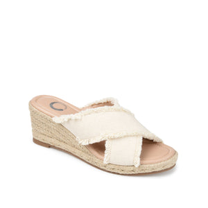 SHANNI ESPADRILLE WEDGE HEELED SANDALS - Beige