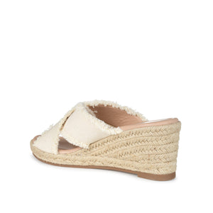 SHANNI ESPADRILLE WEDGE HEELED SANDALS - Beige