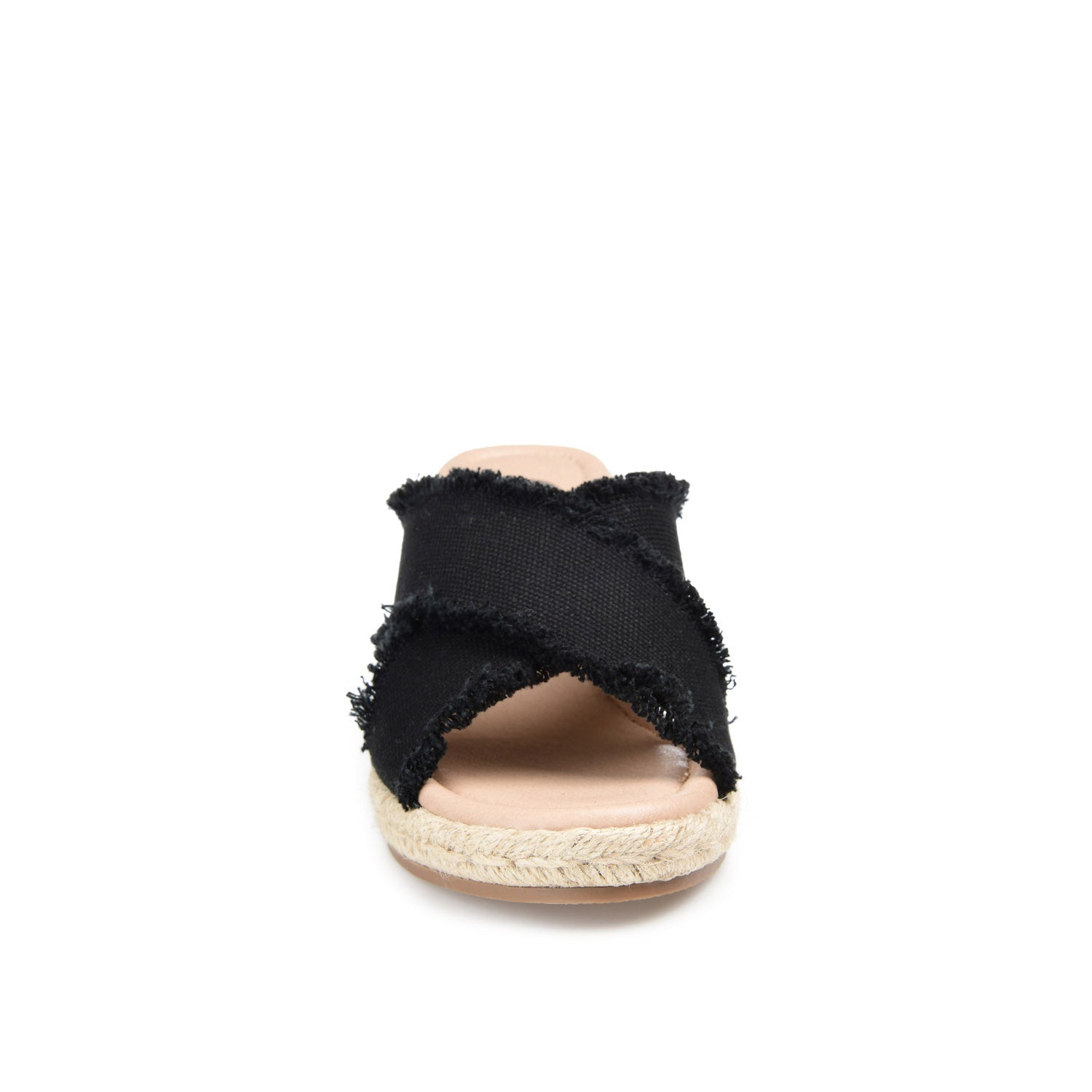 SHANNI ESPADRILLE WEDGE HEELED SANDALS - Black