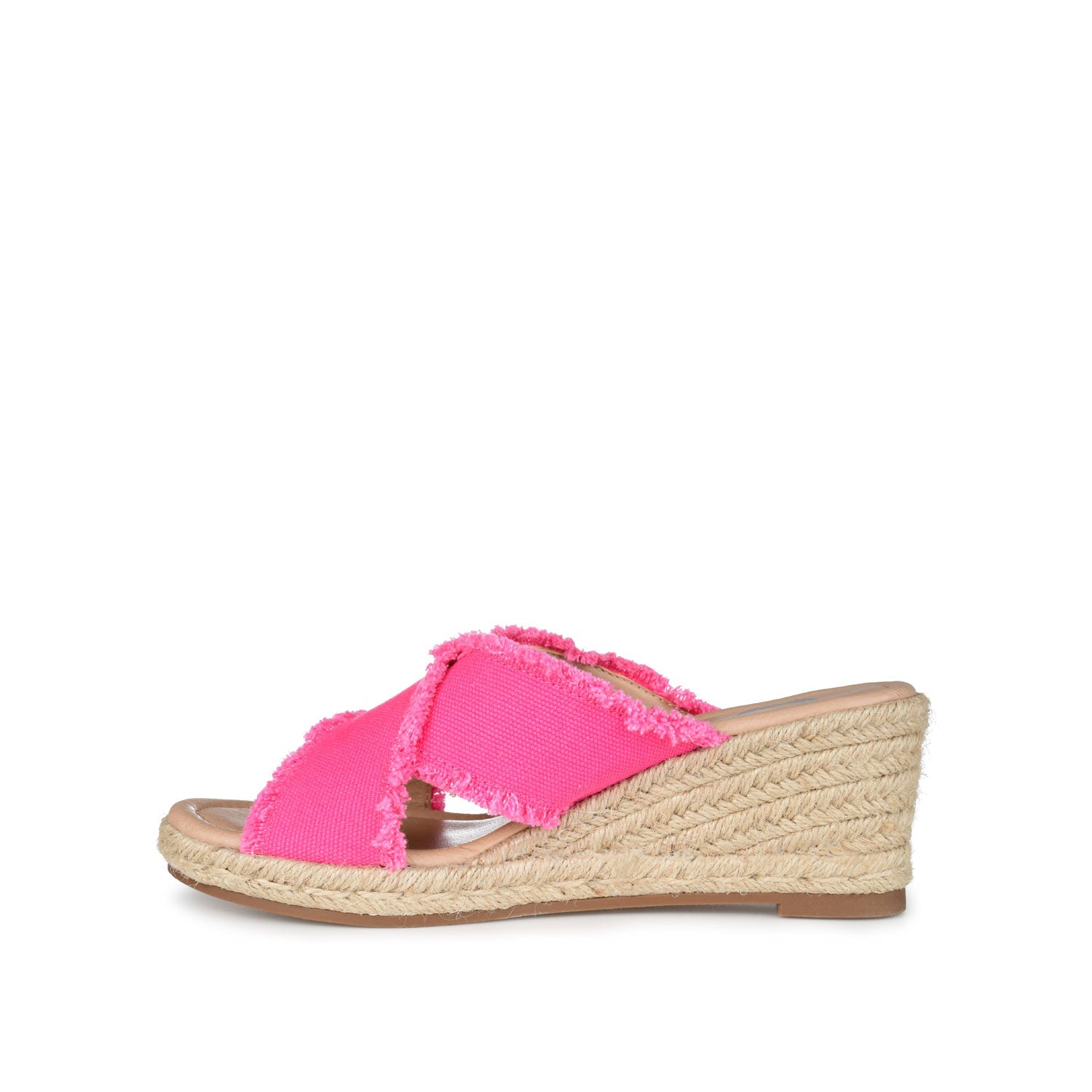 SHANNI ESPADRILLE WEDGE HEELED SANDALS - Fuchsia