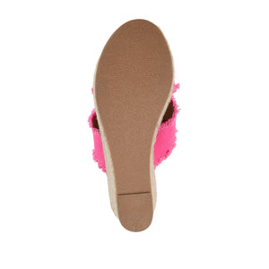 SHANNI ESPADRILLE WEDGE HEELED SANDALS - Fuchsia