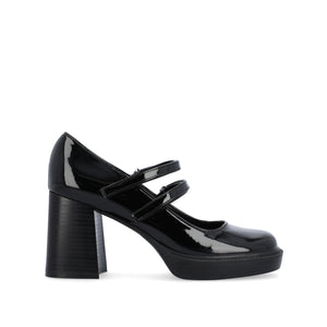 SHASTA MARY JANE PUMP HEELS IN PATENT - Black