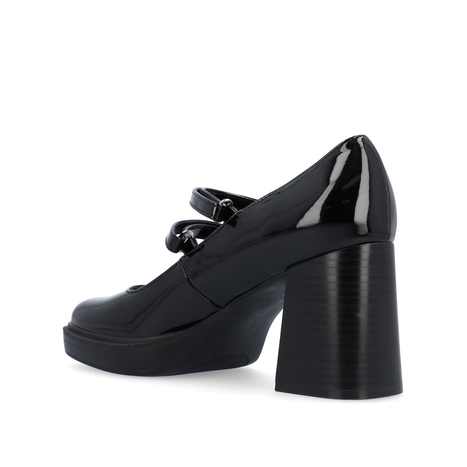 SHASTA MARY JANE PUMP HEELS IN PATENT - Black