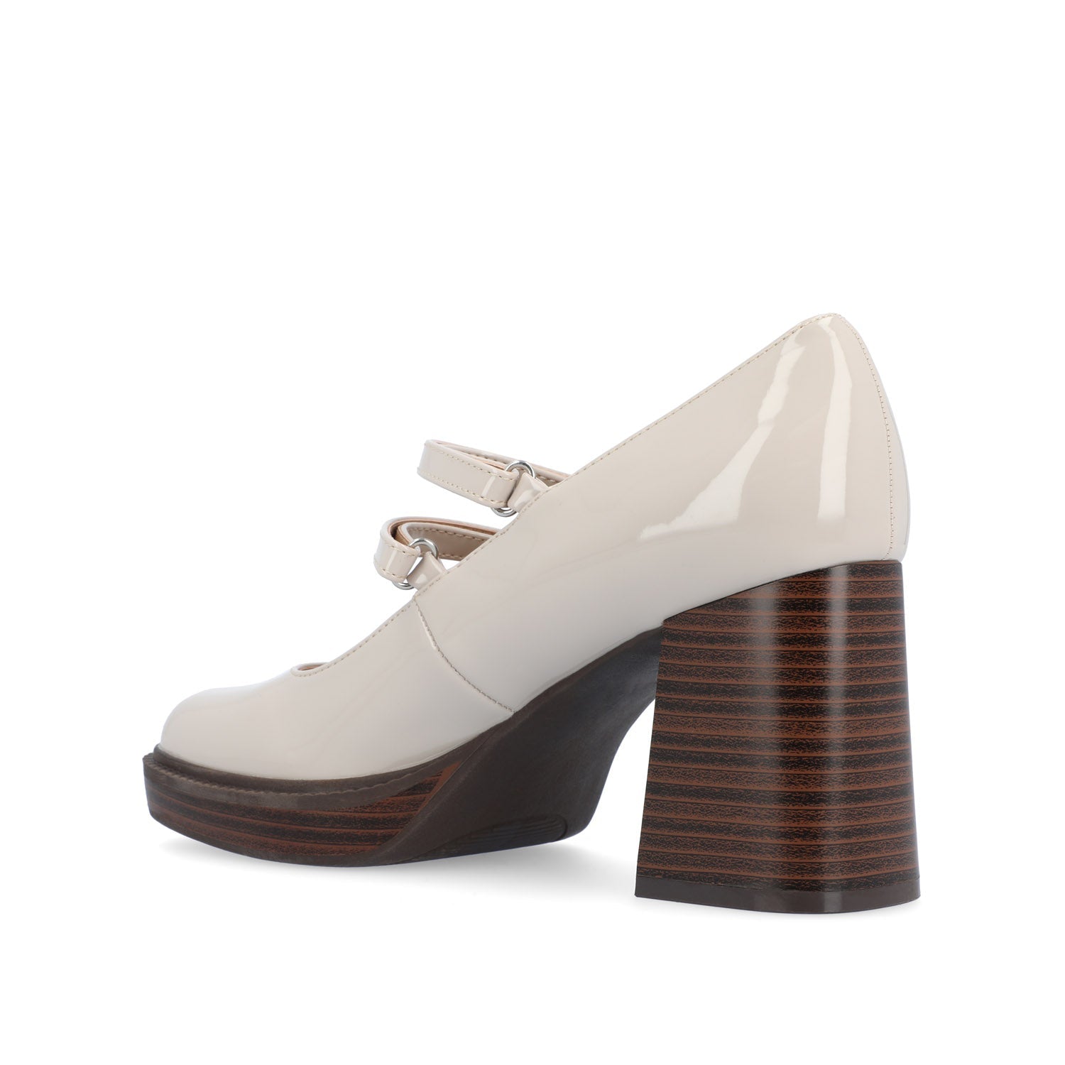 SHASTA MARY JANE PUMP HEELS IN PATENT - Cream
