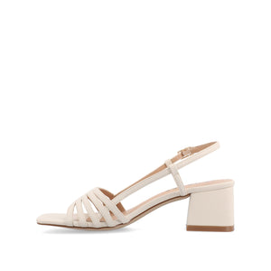 SHAYANA STRAPPY HEELS IN VEGAN LEATHER - Bone