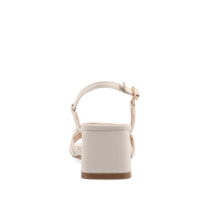 SHAYANA STRAPPY HEELS IN VEGAN LEATHER - Bone