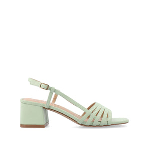 SHAYANA STRAPPY HEELS IN VEGAN LEATHER - Green