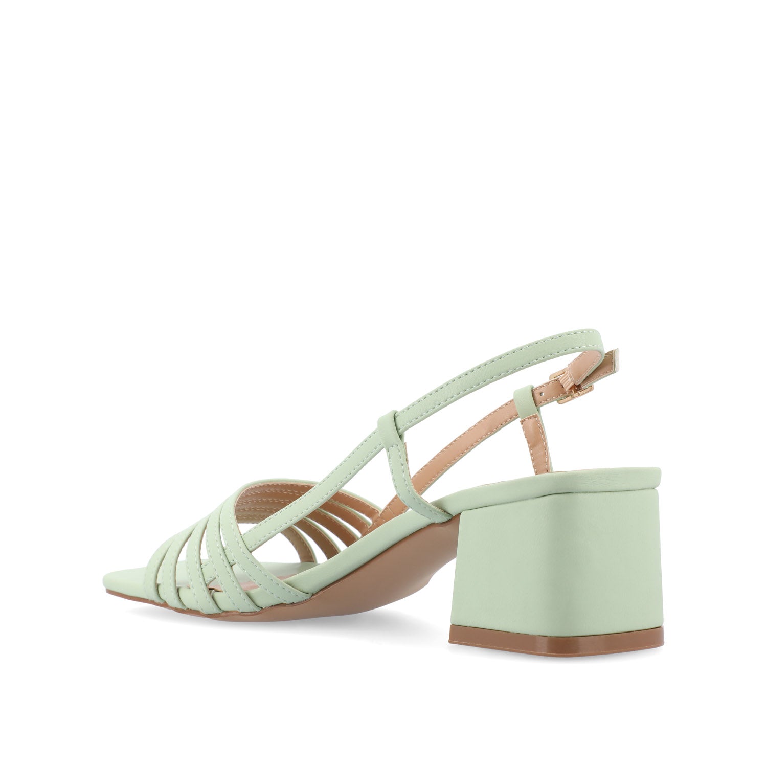 SHAYANA STRAPPY HEELS IN VEGAN LEATHER - Green