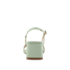 SHAYANA STRAPPY HEELS IN VEGAN LEATHER - Green