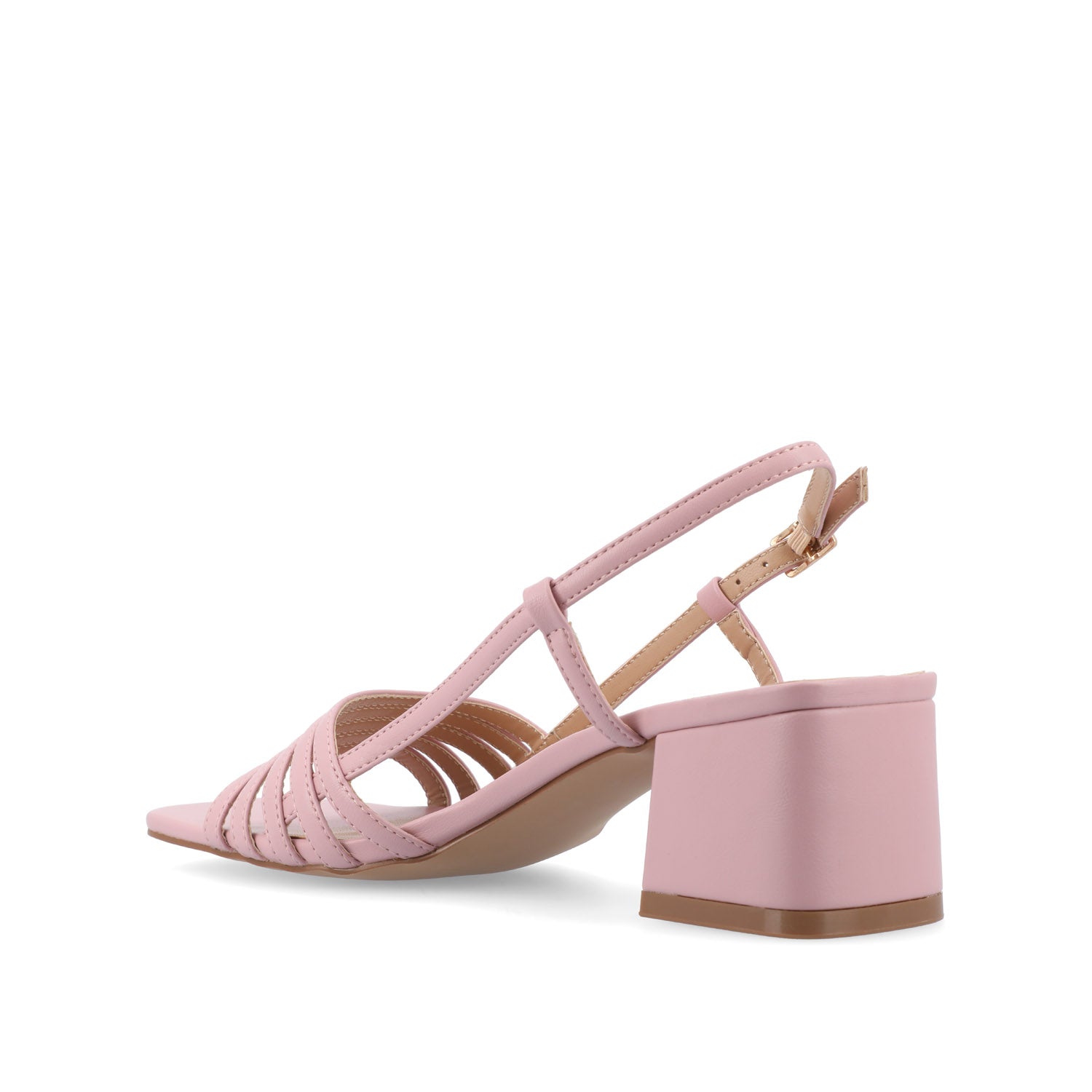 SHAYANA STRAPPY HEELS IN VEGAN LEATHER - Mauve