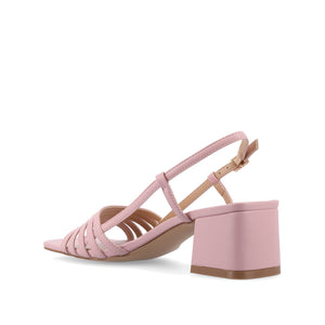 SHAYANA STRAPPY HEELS IN VEGAN LEATHER - Mauve