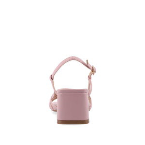 SHAYANA STRAPPY HEELS IN VEGAN LEATHER - Mauve