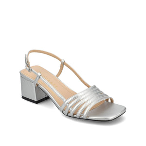 SHAYANA STRAPPY HEELS IN STATEMENT - Silver