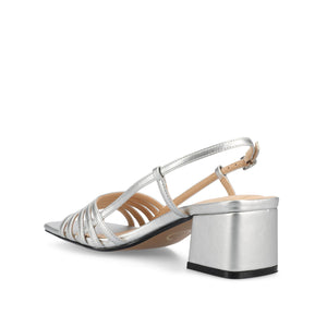 SHAYANA STRAPPY HEELS IN STATEMENT IN WIDE - Silver