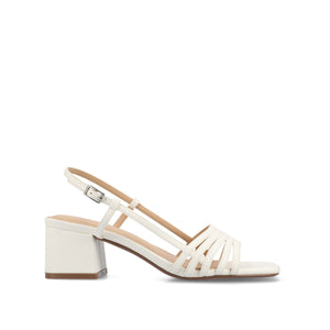 SHAYANA STRAPPY HEELS IN STATEMENT IN WIDE - White