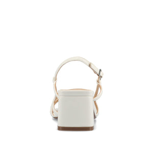 SHAYANA STRAPPY HEELS IN STATEMENT IN WIDE - White