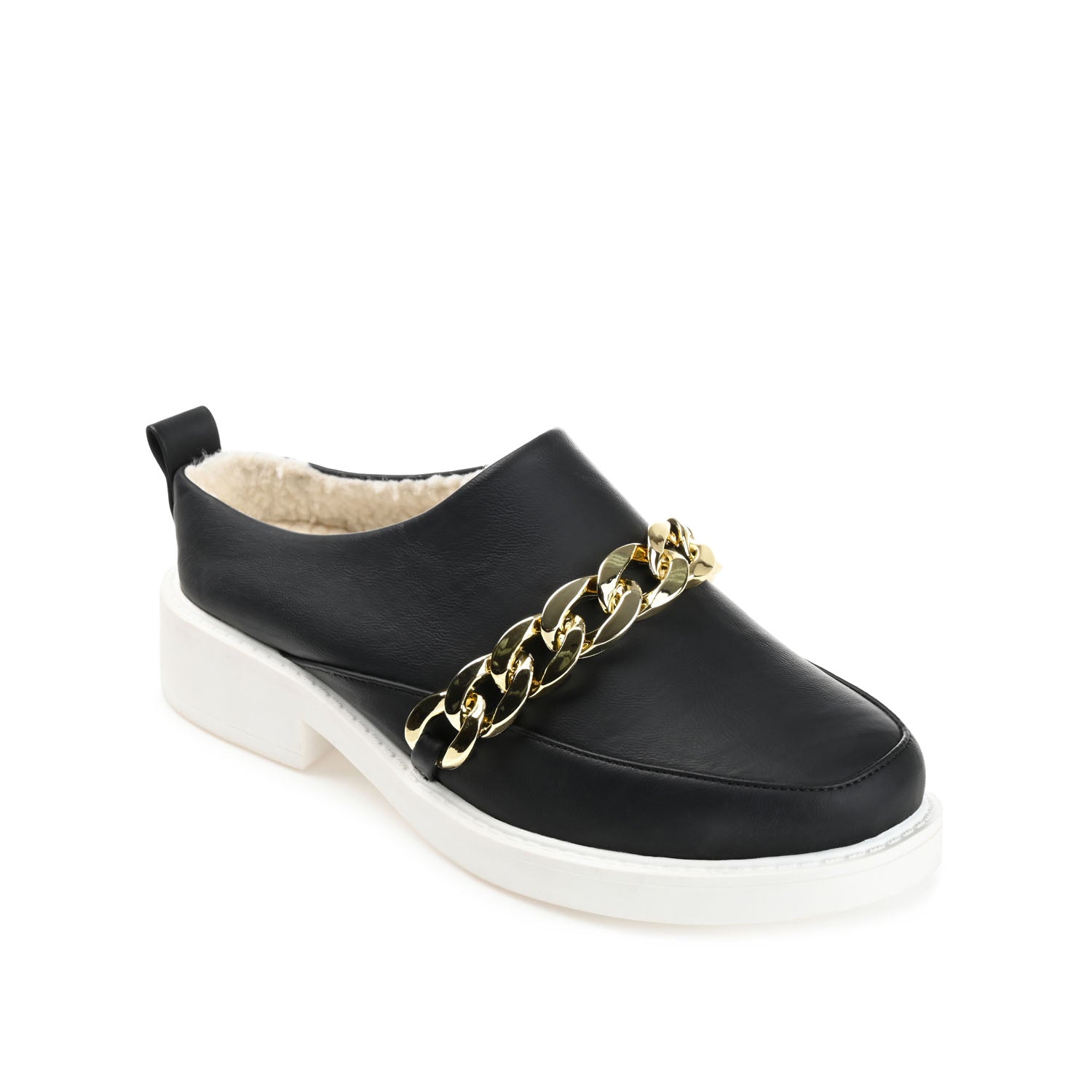 SHEAH LOAFER CLOGS IN FAUX LEATHER