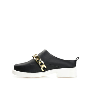 SHEAH LOAFER CLOGS IN FAUX LEATHER