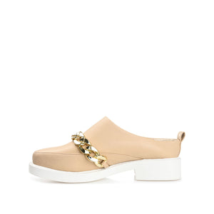 SHEAH LOAFER CLOGS IN VEGAN LEATHER - Tan