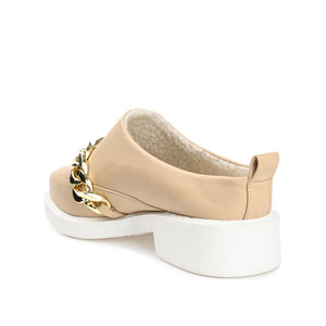 SHEAH LOAFER CLOGS IN VEGAN LEATHER - Tan