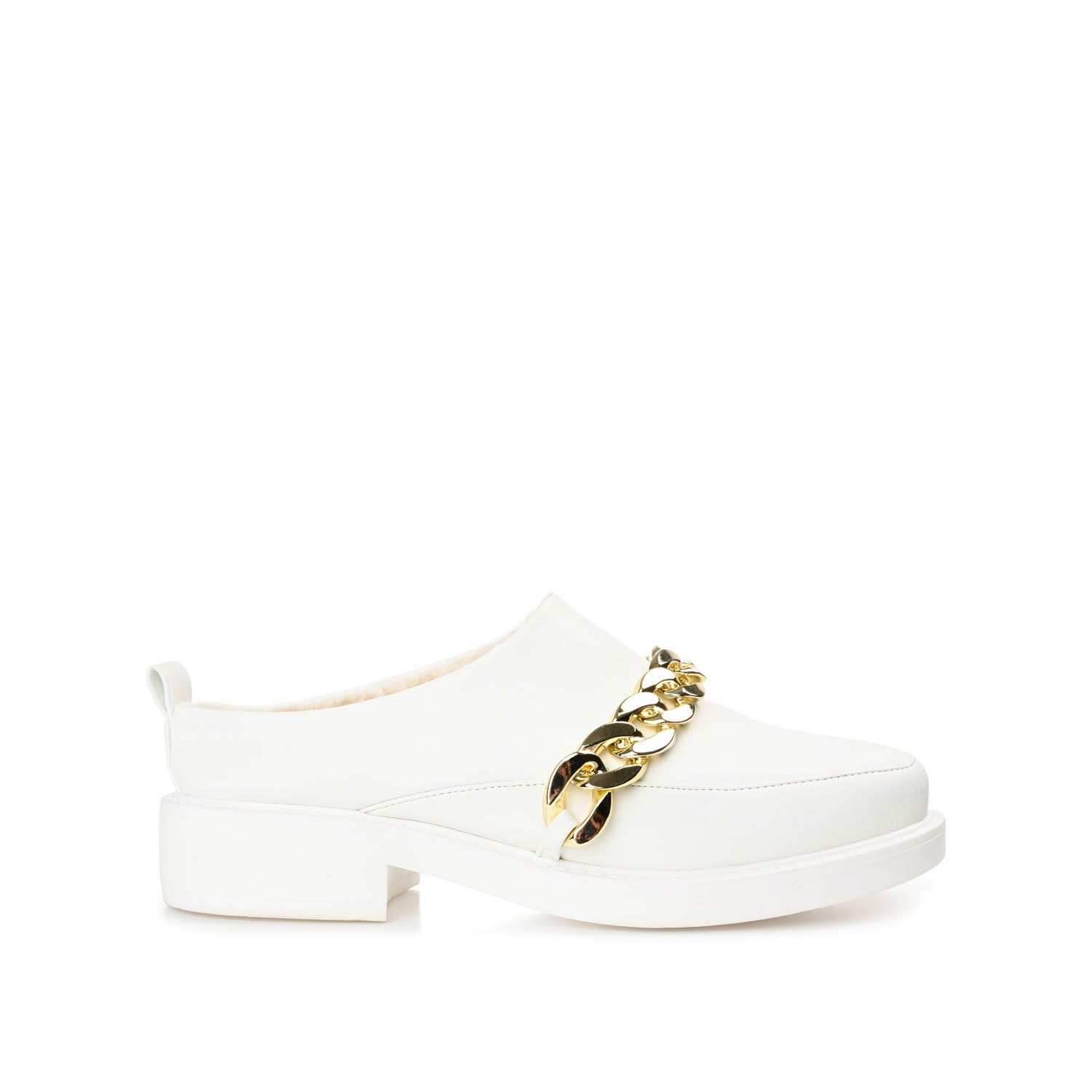 SHEAH LOAFER CLOGS IN VEGAN LEATHER - White