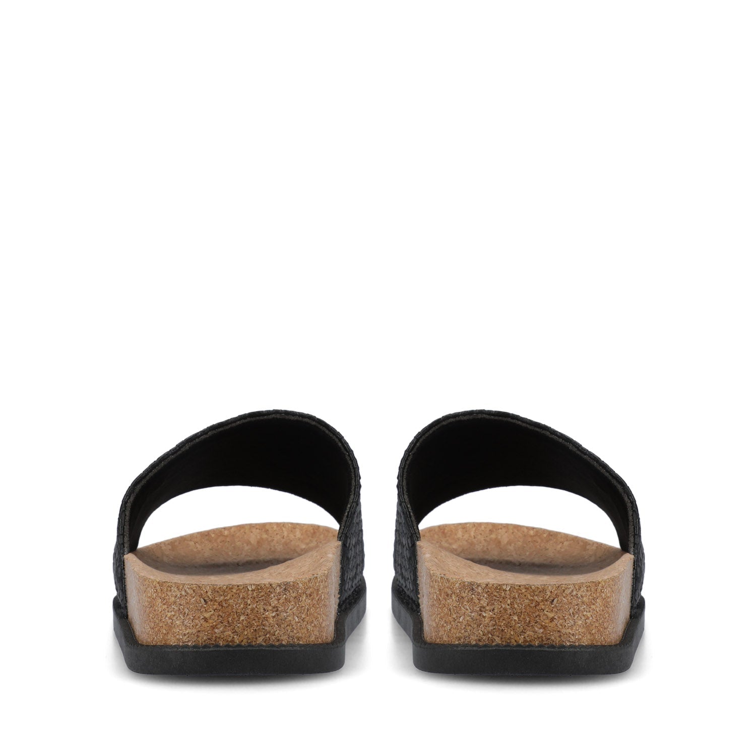 SHEENA SLIP ON BEACH SANDALS - Black