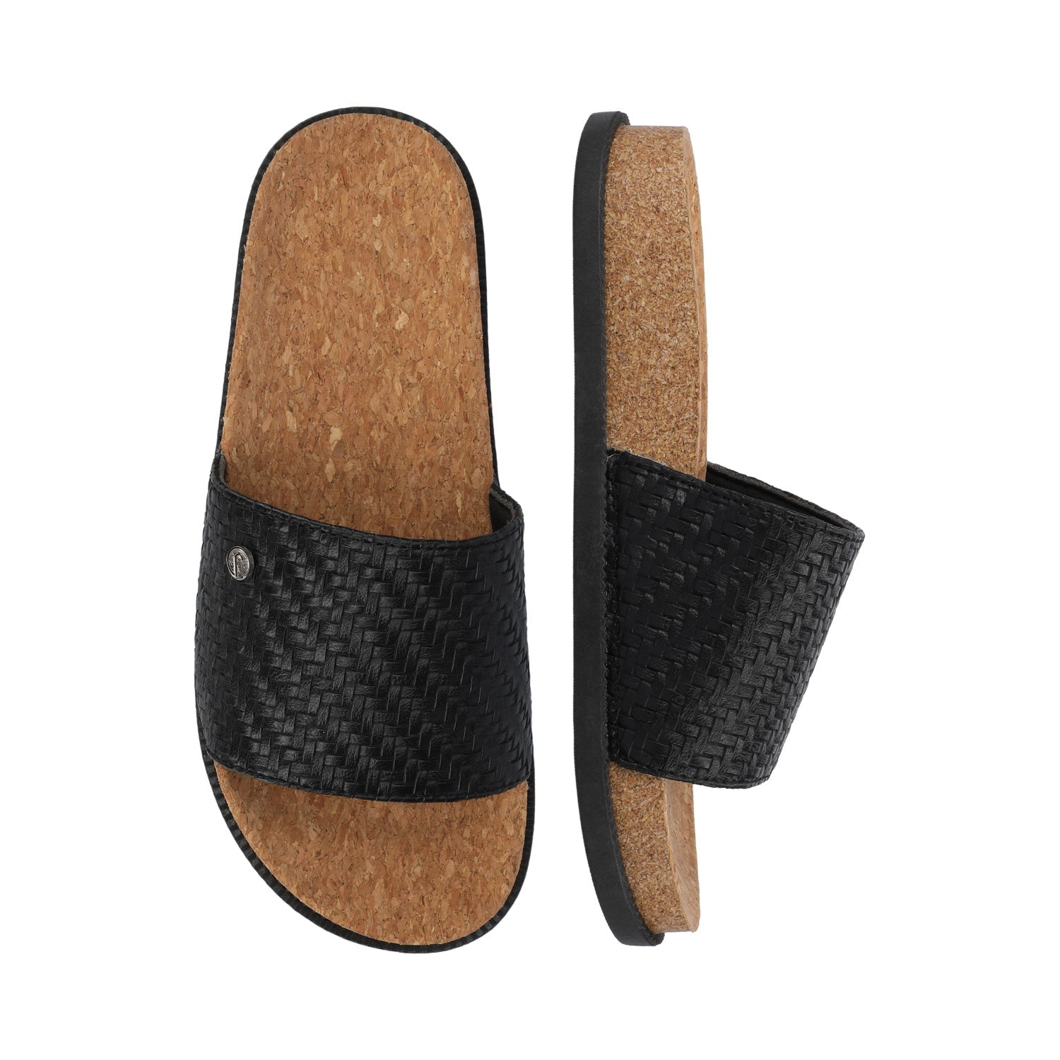 SHEENA SLIP ON BEACH SANDALS - Black