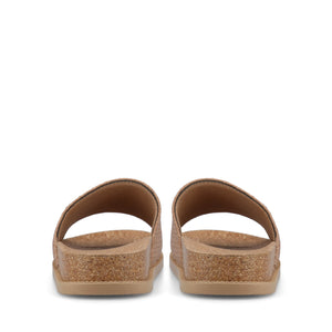 SHEENA SLIP ON BEACH SANDALS - Brown