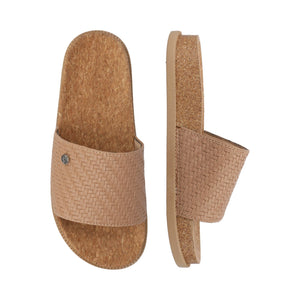 SHEENA SLIP ON BEACH SANDALS - Brown