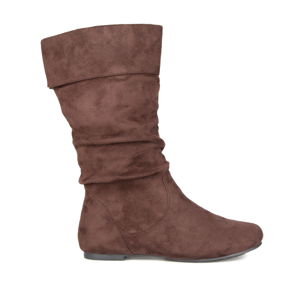 SHELLEY KNEE HIGH BOOTS IN FAUX SUEDE