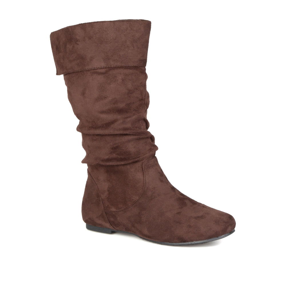 SHELLEY KNEE HIGH BOOTS IN FAUX SUEDE