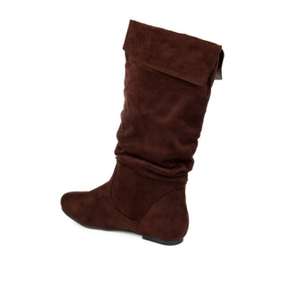 SHELLEY KNEE HIGH BOOTS IN FAUX SUEDE