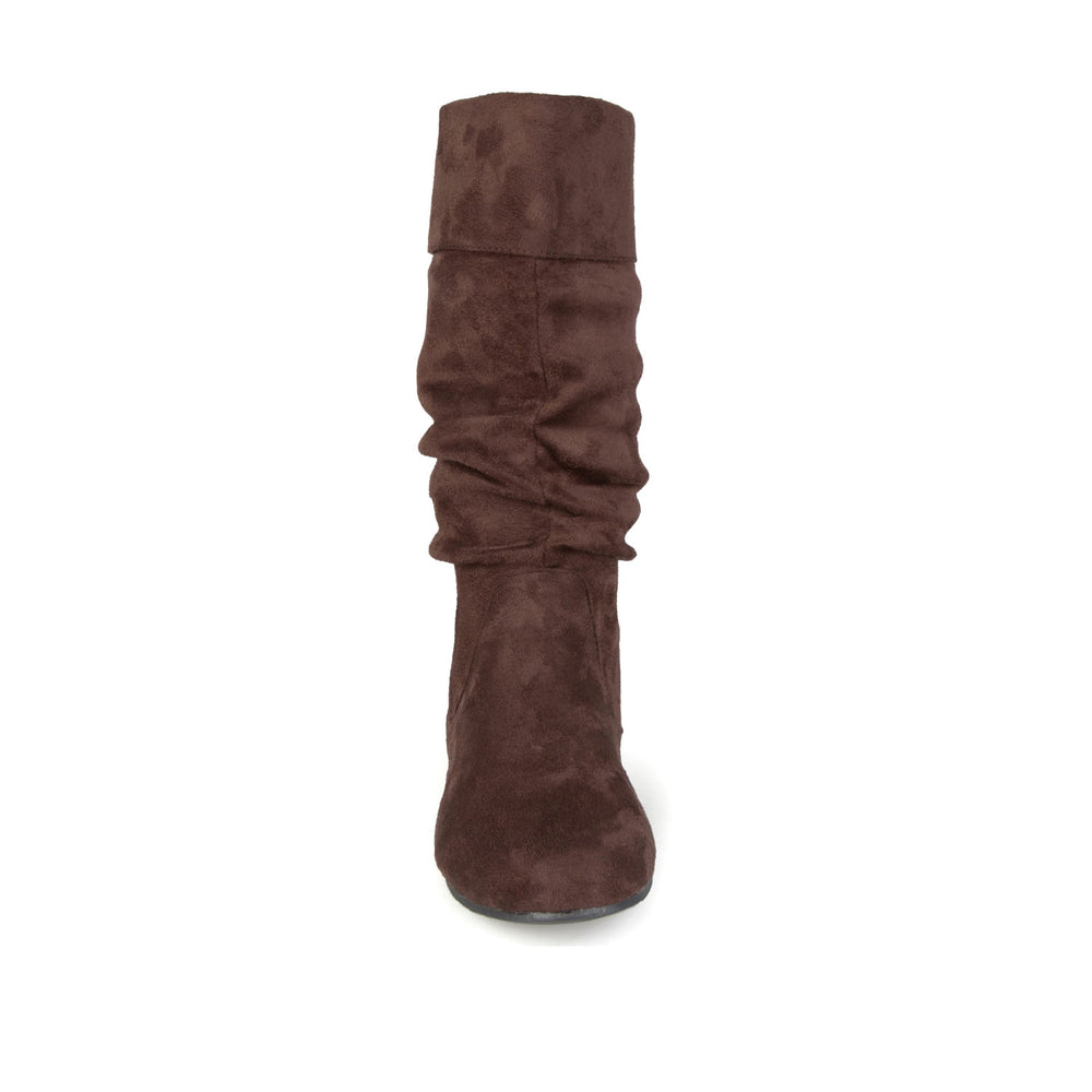 SHELLEY KNEE HIGH BOOTS IN FAUX SUEDE